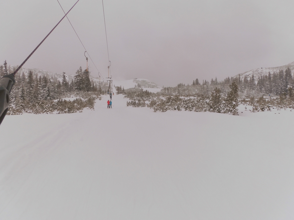 Bergfahrt mit dem Tauernkarschlepplift.