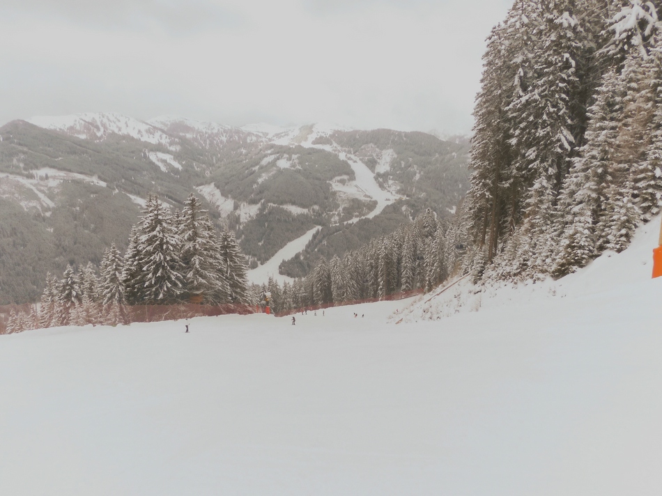 Jetzt am Rückweg nach Flachauwinkel erkenne ich am Berg vis a vis den Shuttleberg.Ja, die Sicht wird etwas besser.