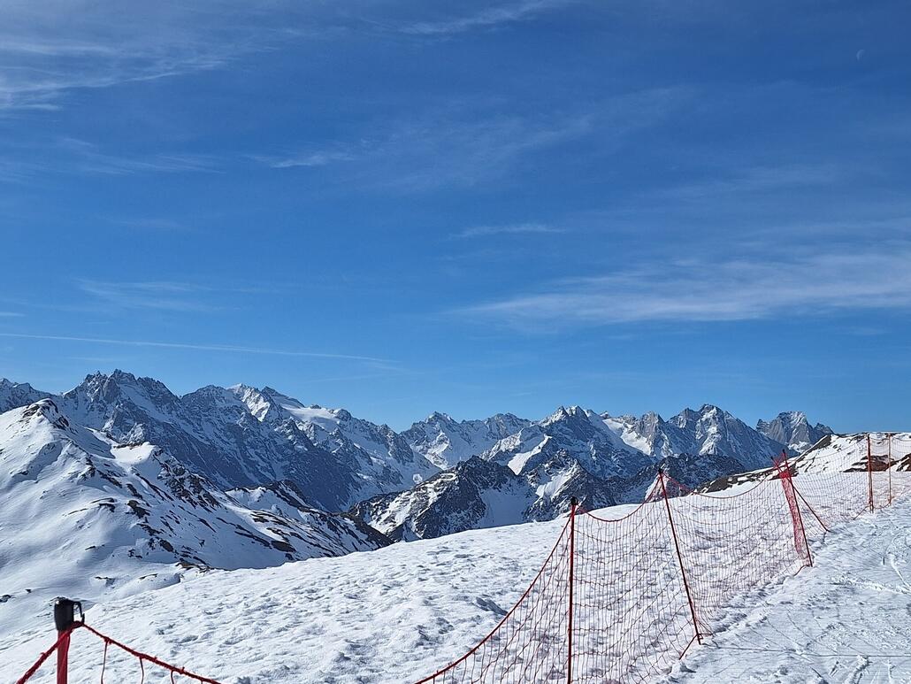 Aussicht auf die Bergeller Bergen
