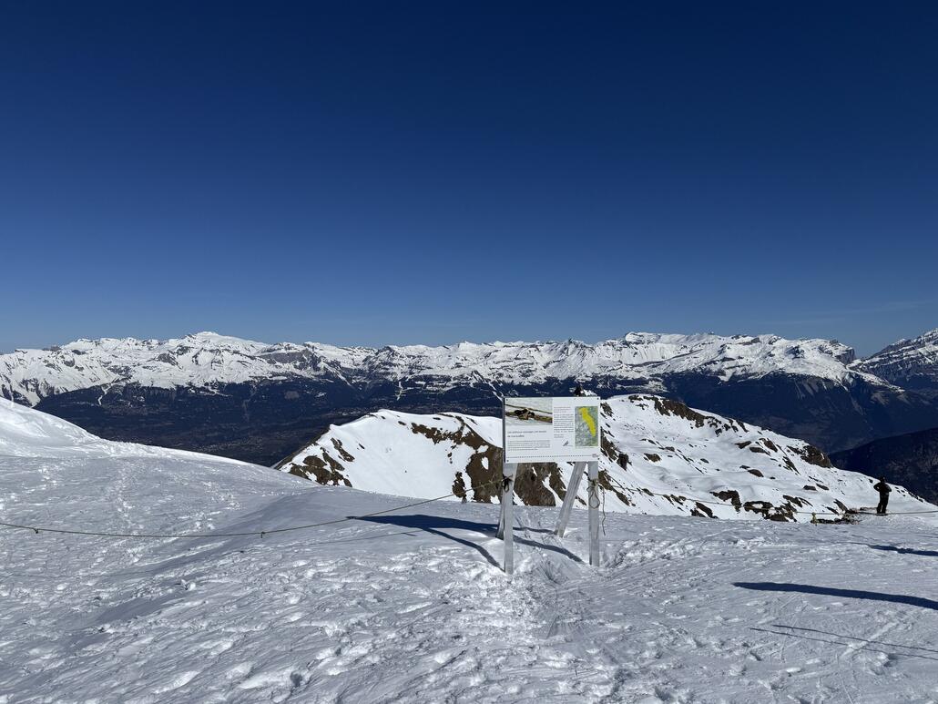 Wir entschieden uns spontan für den KSSL «Orzival». Der Ausblick oben ist nicht so genial als man es vermuten lässt.