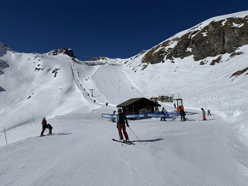 Am 2-SL «Becs de Bosson» ist am Vormittag nicht viel los