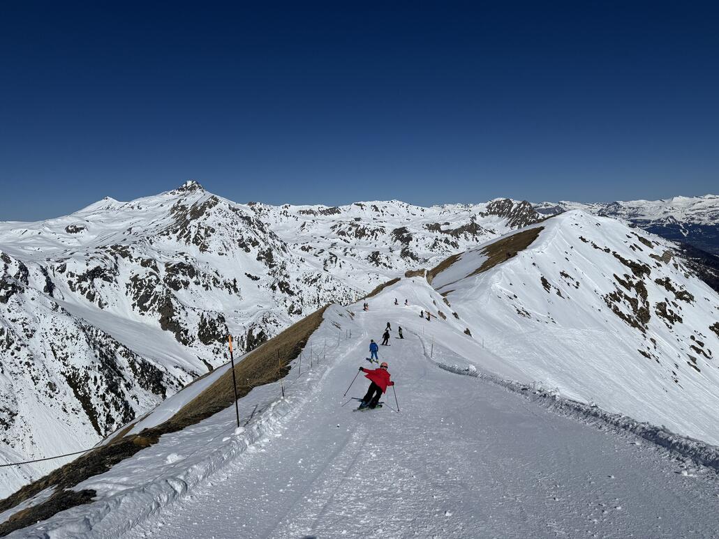 Aber dann endlich die schwarze Talabfahrt «Chamois» nach Grimentz fahren...