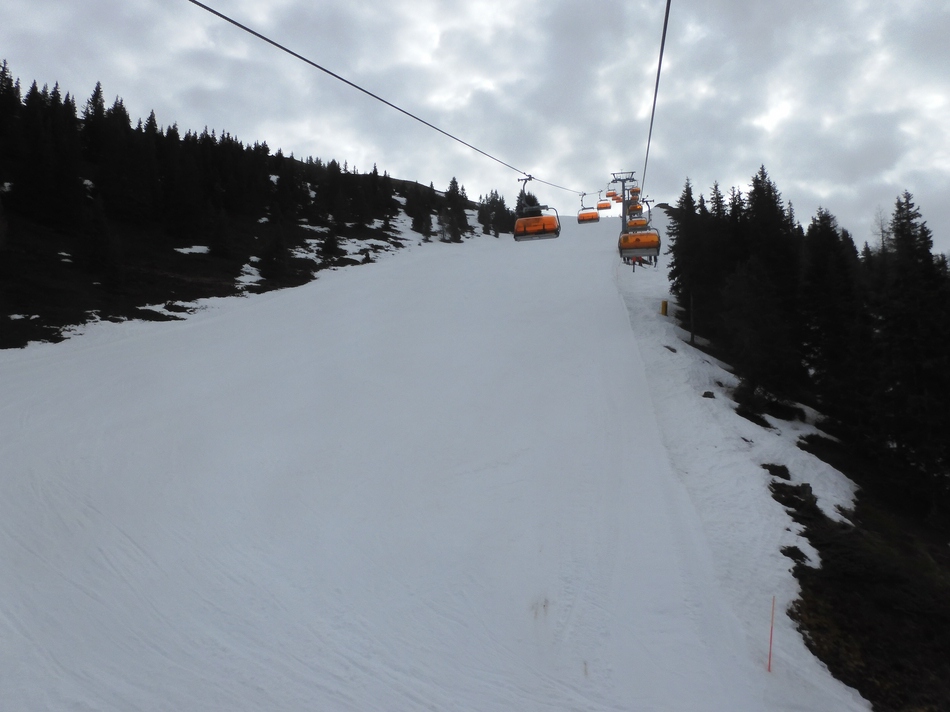 Bergfahrt mit der 4KSB auf den Gipfel.