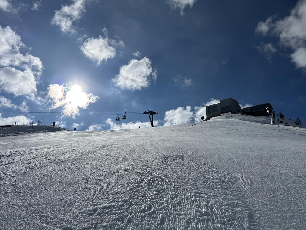 Oben war es am Morgen auf Bruneckerseite richtig gut.