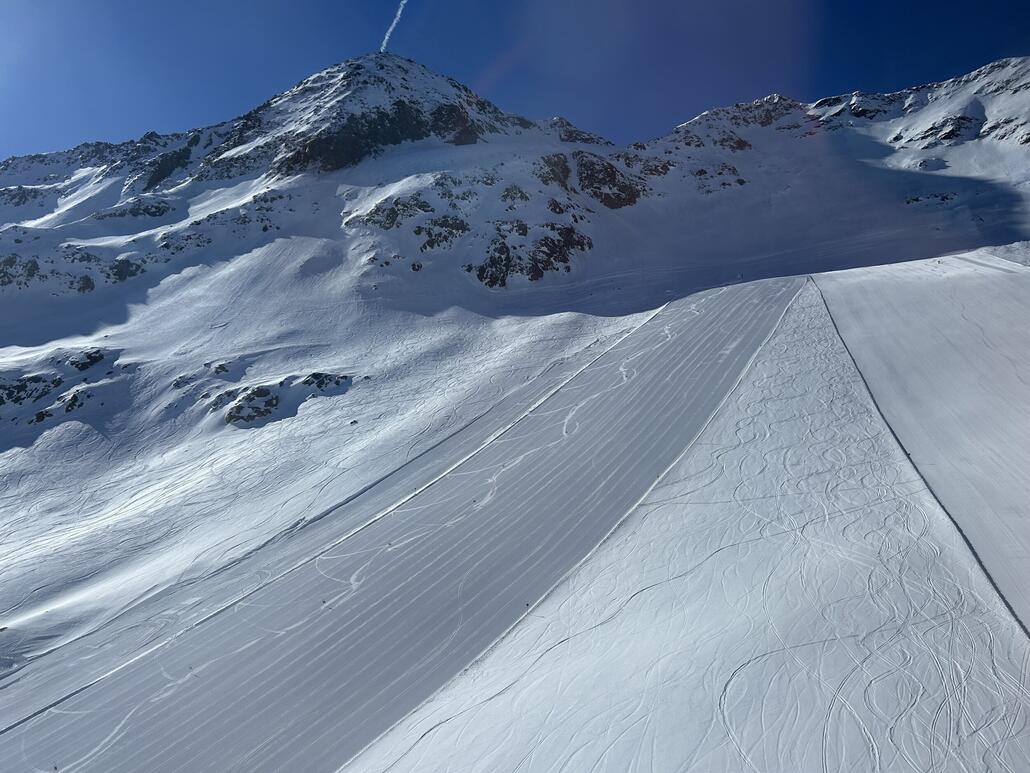 Blick aus der Flaginjochbahn. Besser gehts nicht