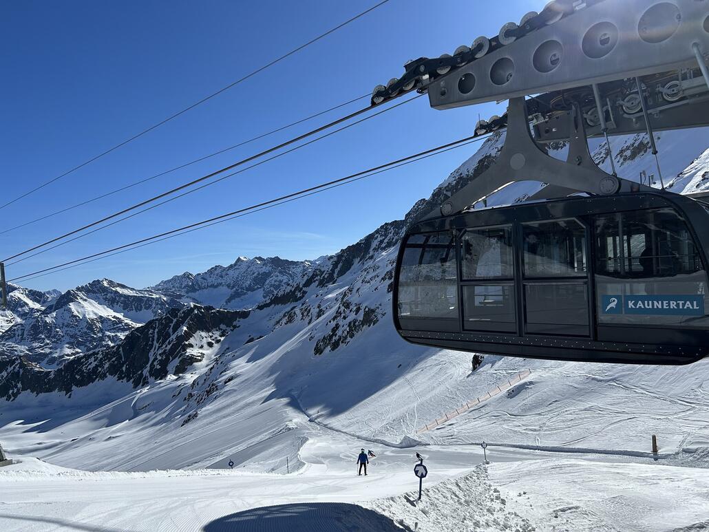 Flaginjochbahn. Wenn auch nur eine Gondel, gabs nie Wartezeiten