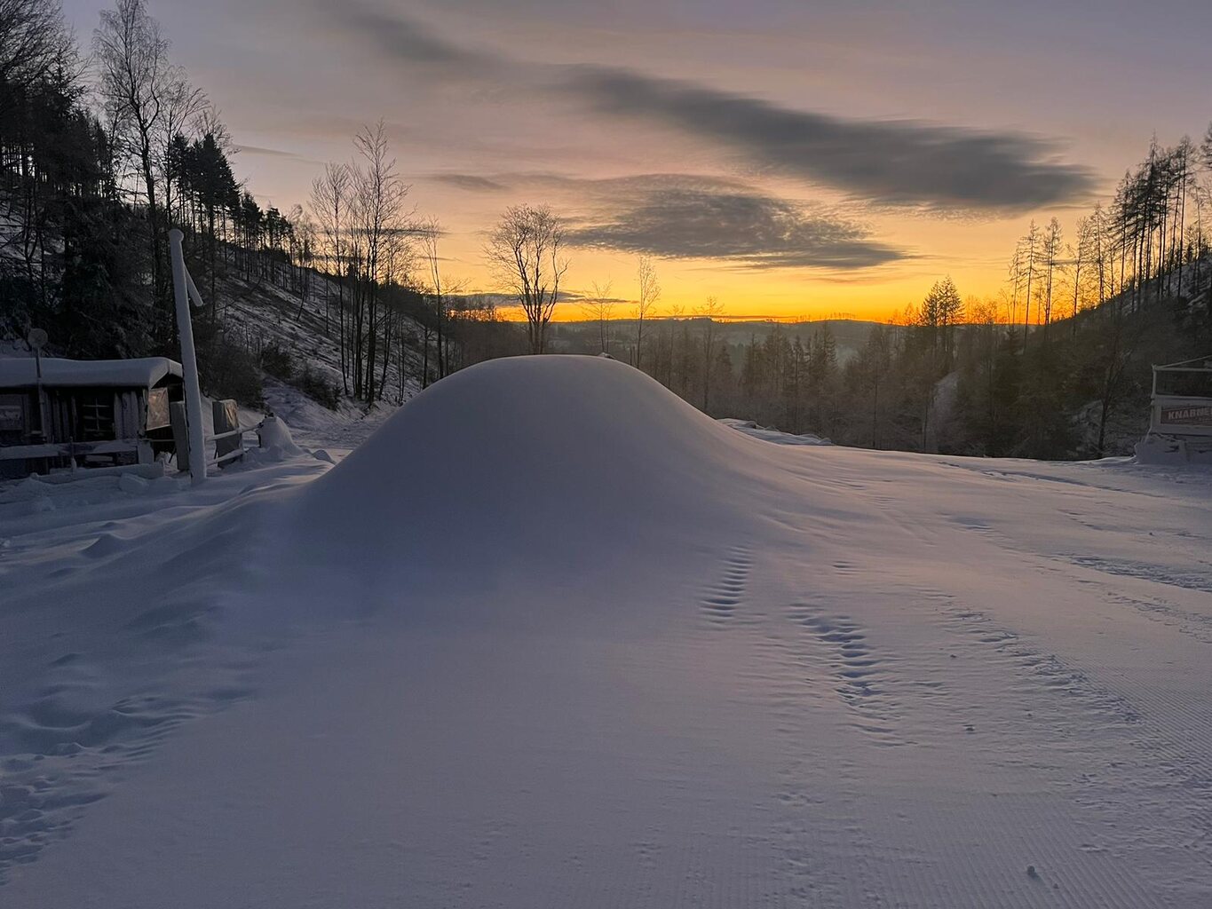 Bei Temperaturen von -12°C kann sich ein nächtliches Schnee-Ereignis sehen lassen :D