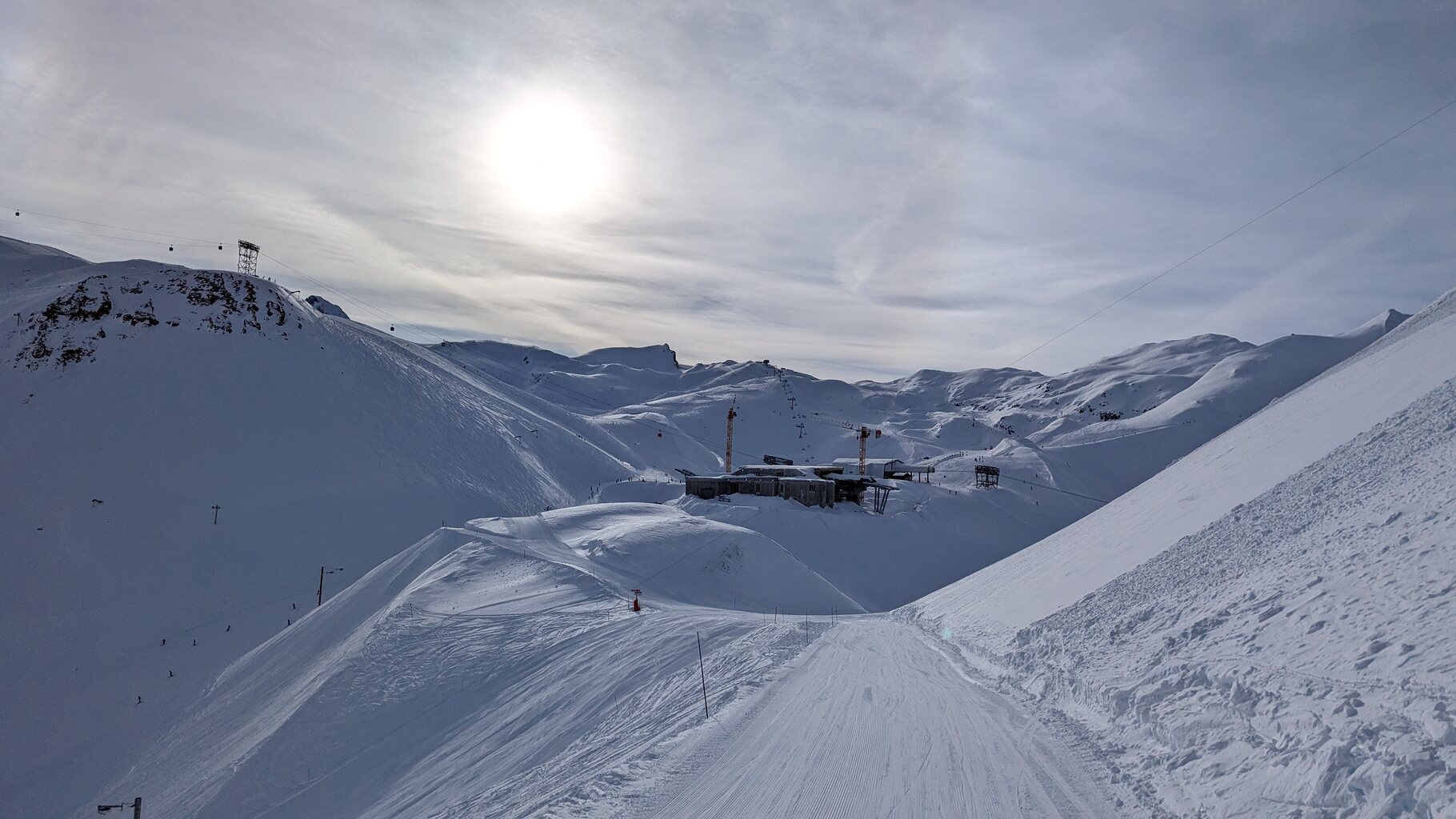 Mittelstation von unten. Man kommt weiter gut raus in Richtung Pierre Grosse.