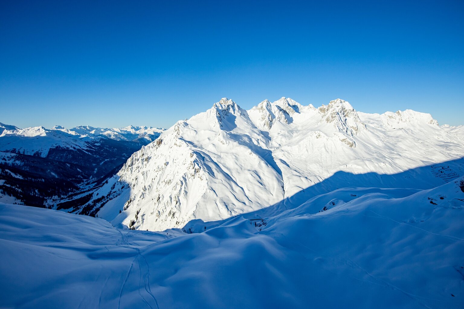 Morgendlicher Blick aus der Felxenbahn. Das Panorama ist schon schön :-)