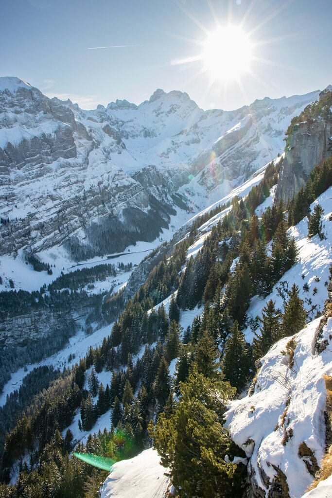 Hier unten kann man auch den Seealpsee erkennen.