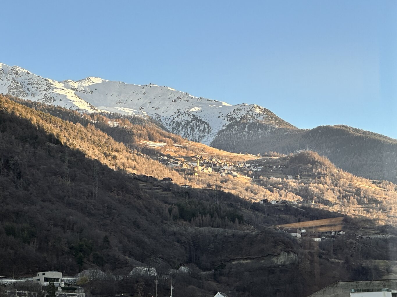 Aktueller Blick aus meinem Bürofenster nach Tärbinen