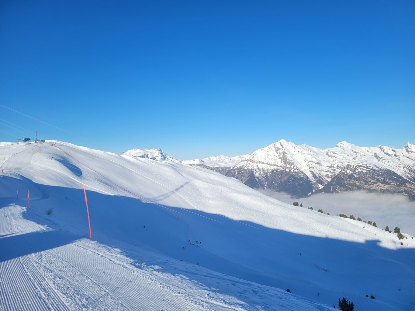 Kombination aus roter Combe du Nord und Etablons ist überwältigend gut.