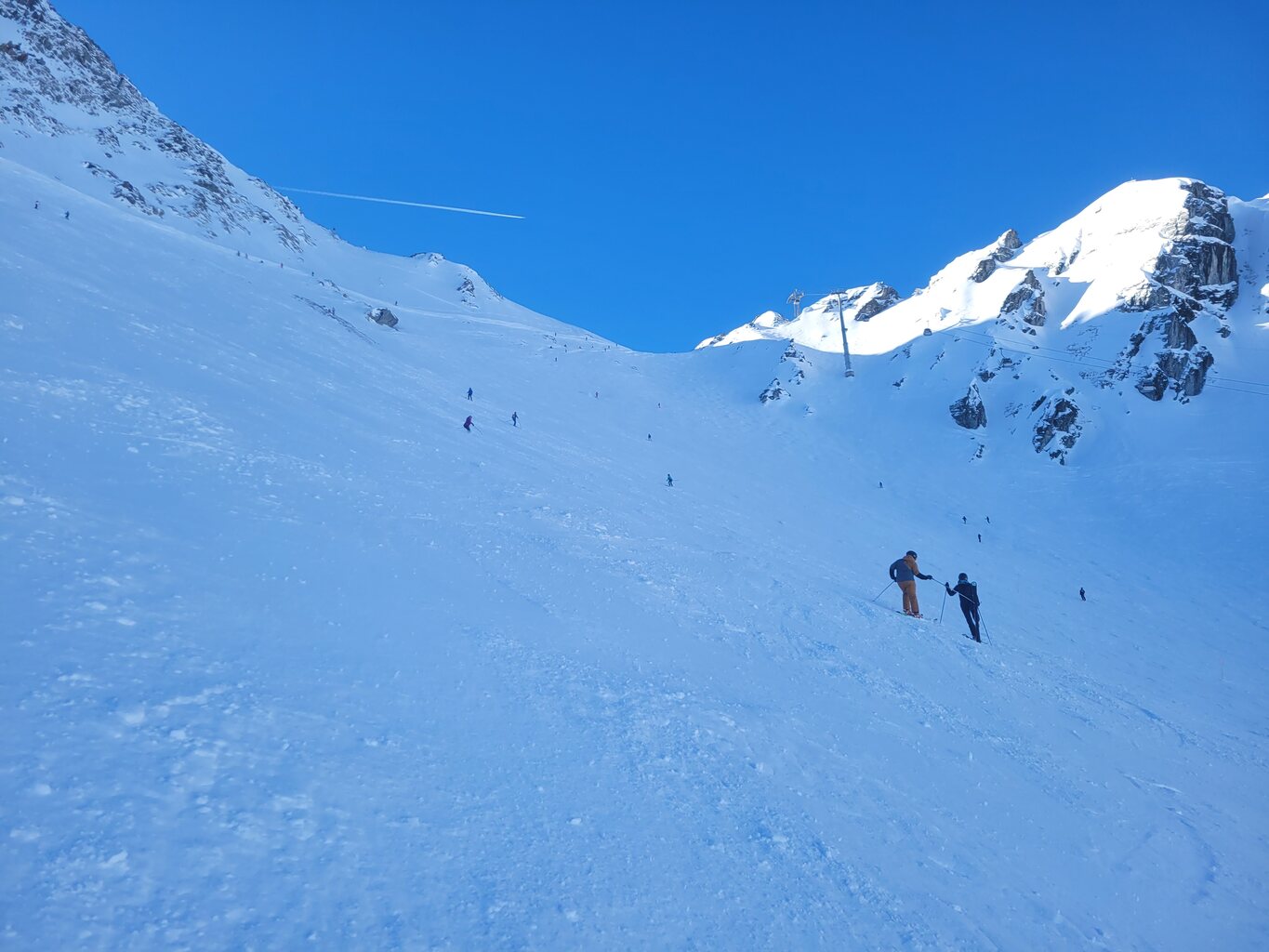Chassoure so angenehm zu fahren wie selten wegen des Neuschnees gestern.