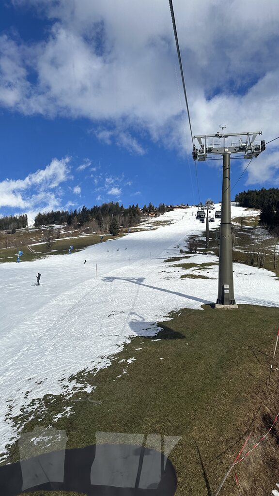 Die aufgefirnte Piste an der Sonnbergbahn am Natrun. Sehr schön!
