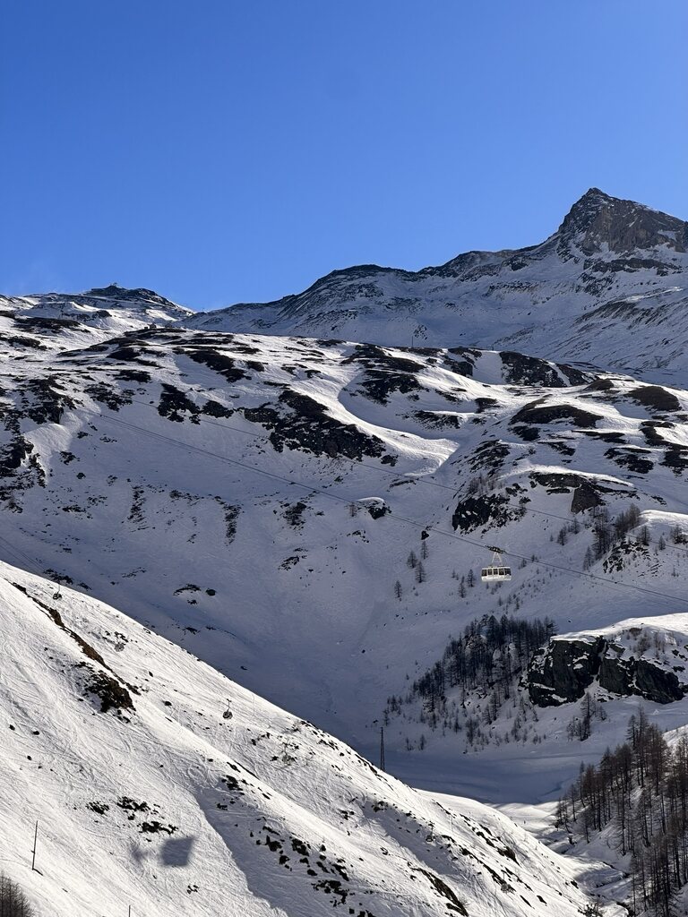 Schnee war viel weniger als letzte Woche