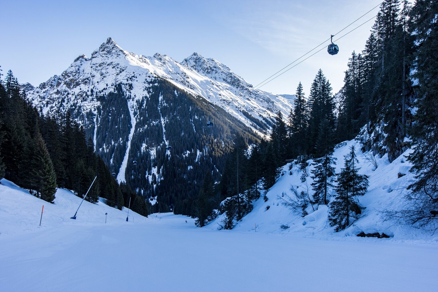 Der untere Teil - 6a Schefeltobel - war am morgen noch perfekt, ab Mittag stark abgerutscht.