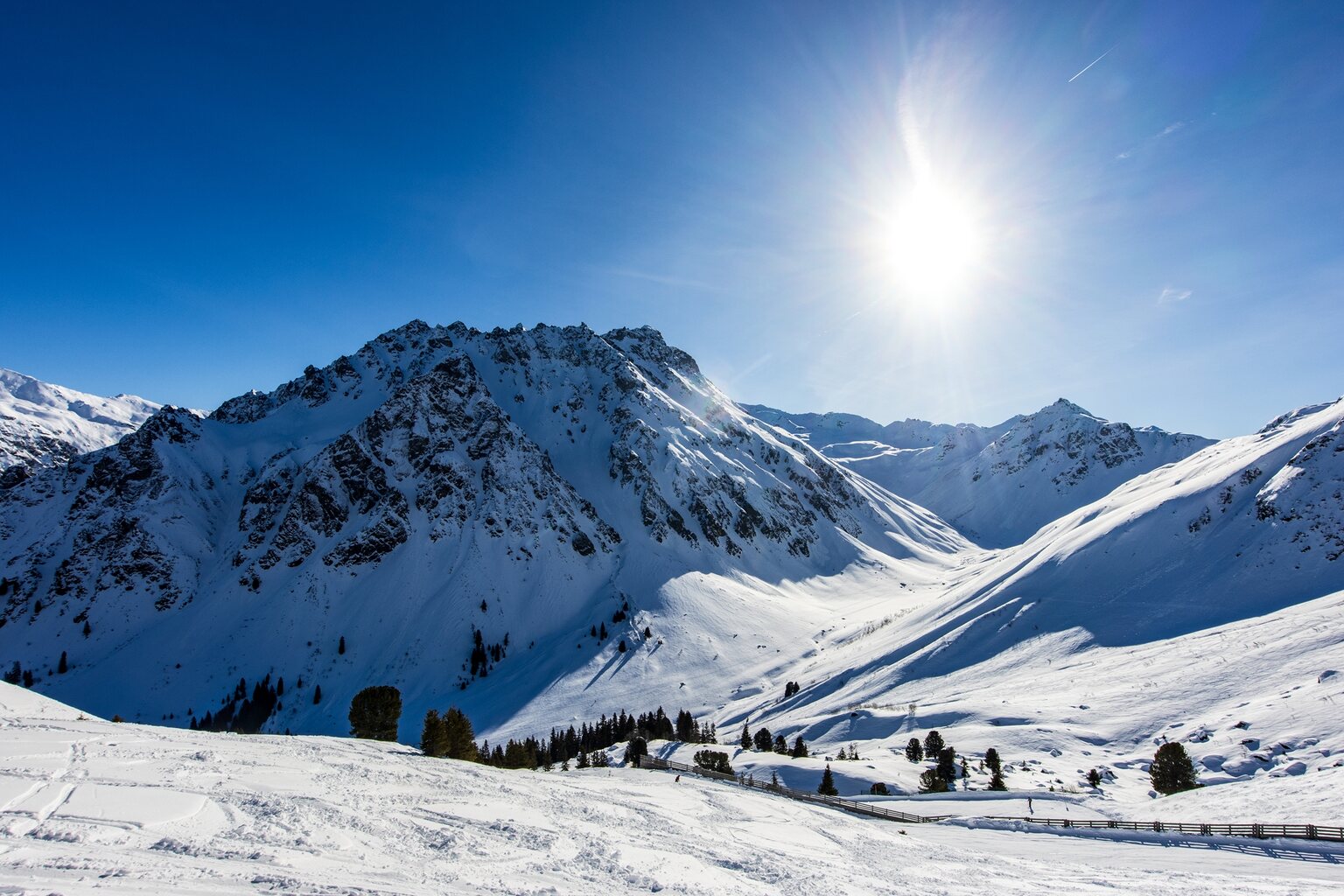 Als nächstes fahren wir die Talabfahrt 2.