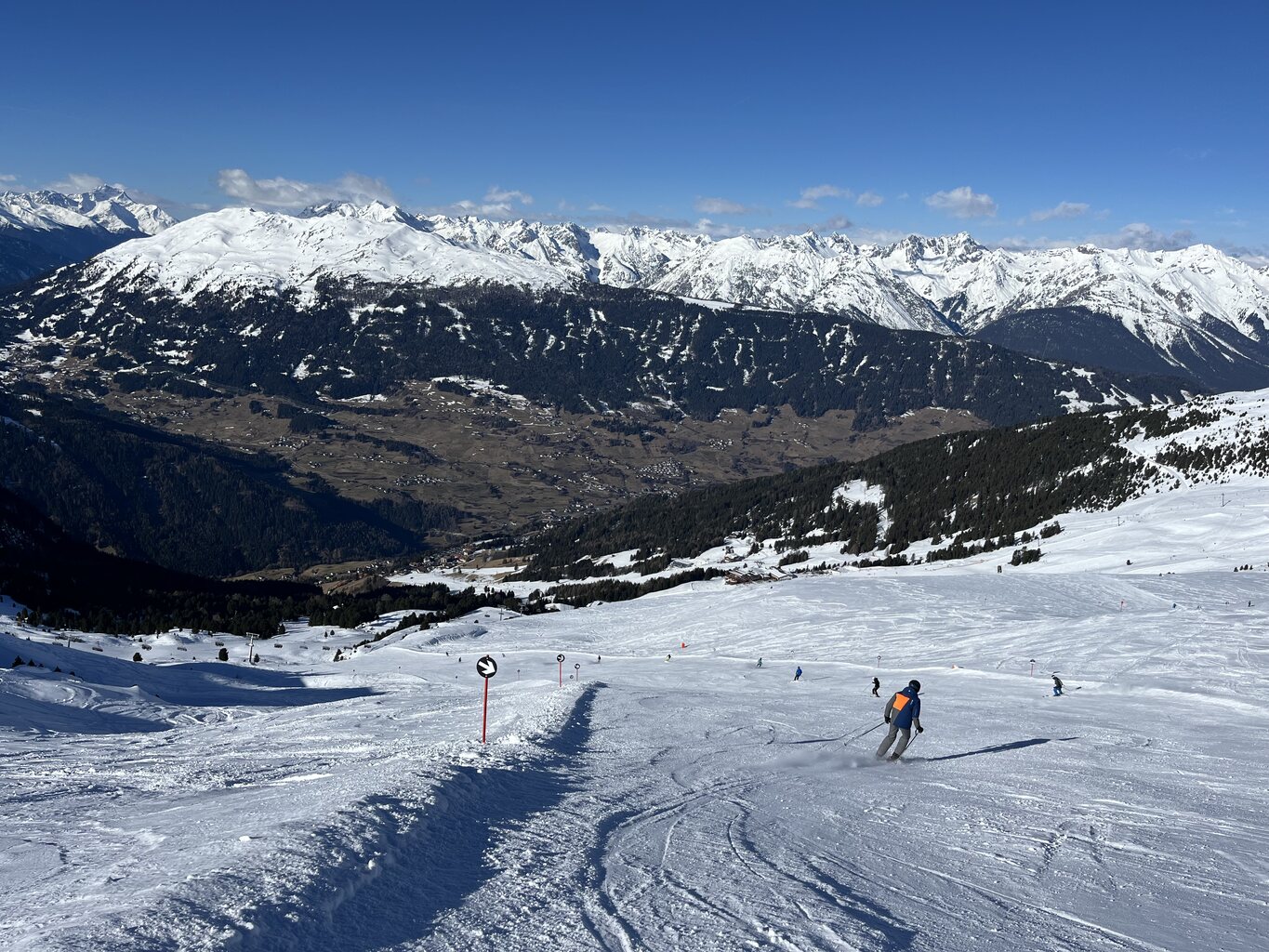 Die schwarzen Pisten sind wenig frequentiertt