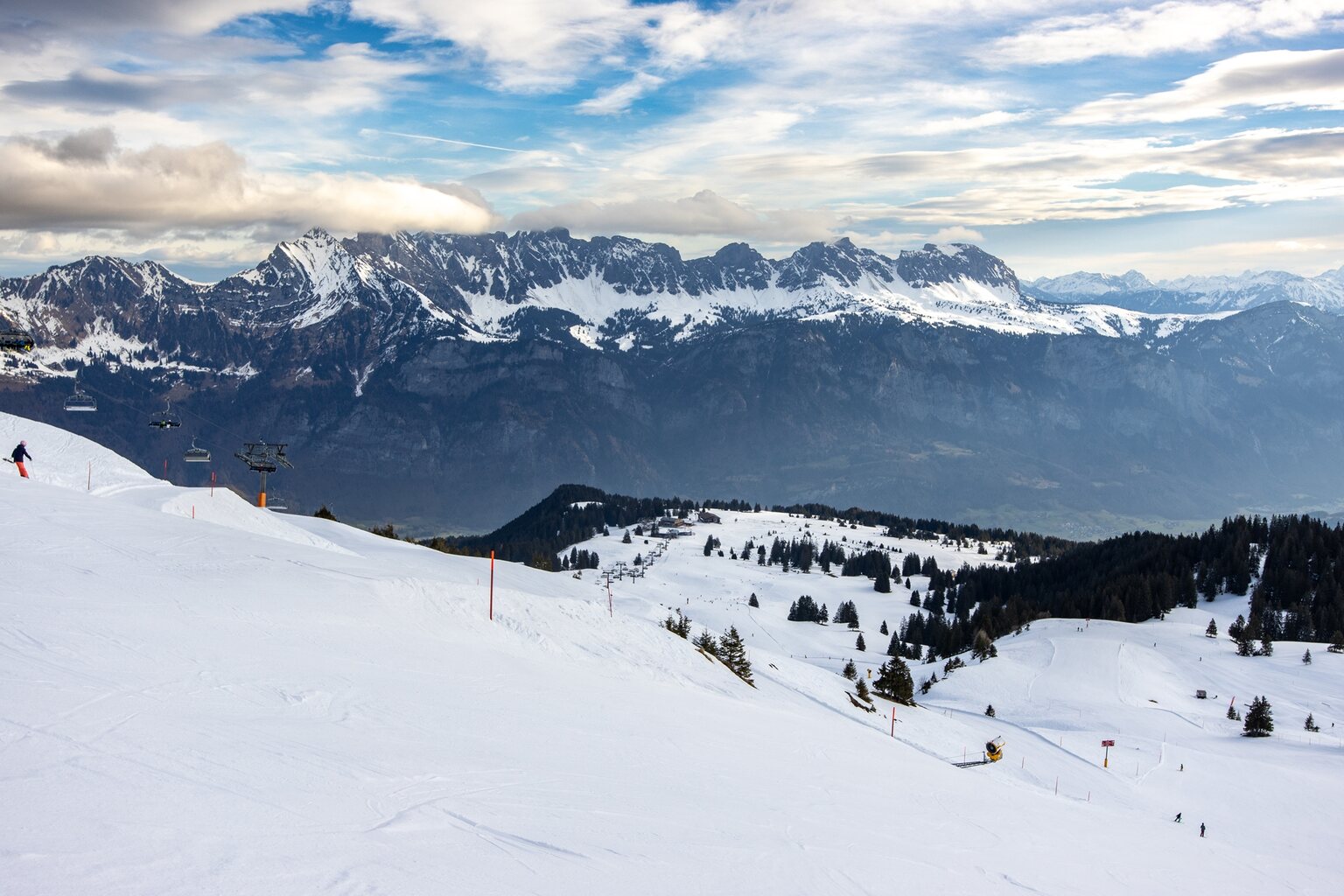 Der Blick auf die Alvier Gruppe ist natürlich auch sehr schön.