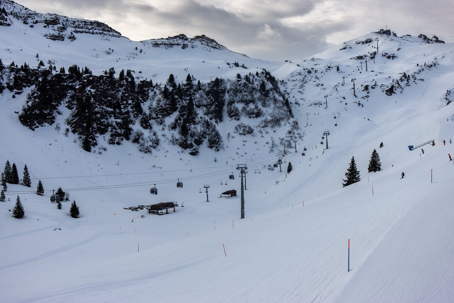 Am Morgen war das Wetter wechselhaft was die Bewölkung anging.