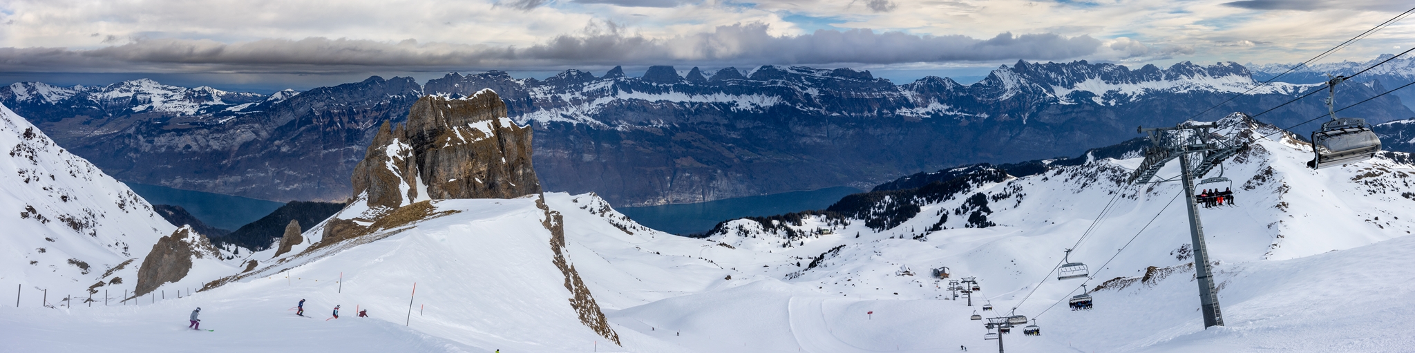 Panorama von der Bergstation der Leist.