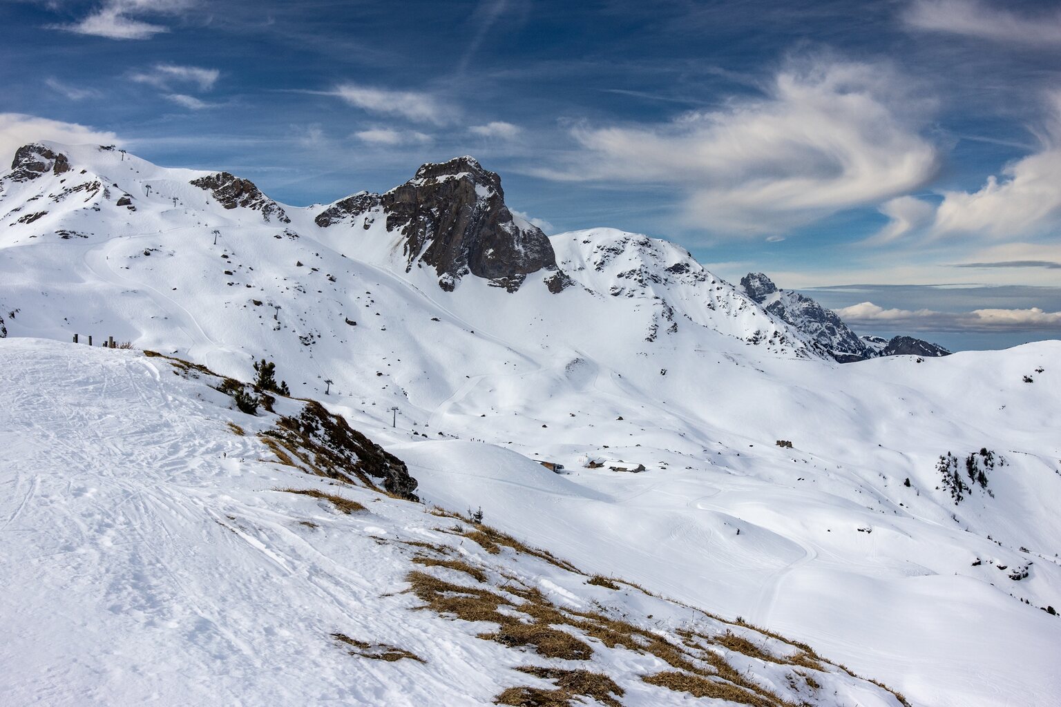 Das Wetter wird wieder besser. Blick in Richtung Leist.