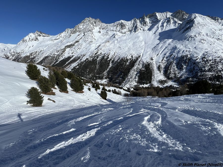 Ehemalige schwarze Piste des Skilifts Guitza