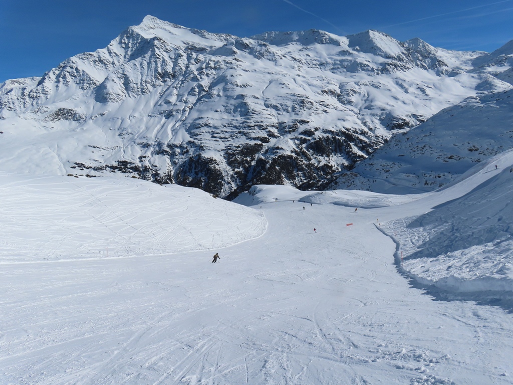 Außenrumpiste und Pizzo Tresero