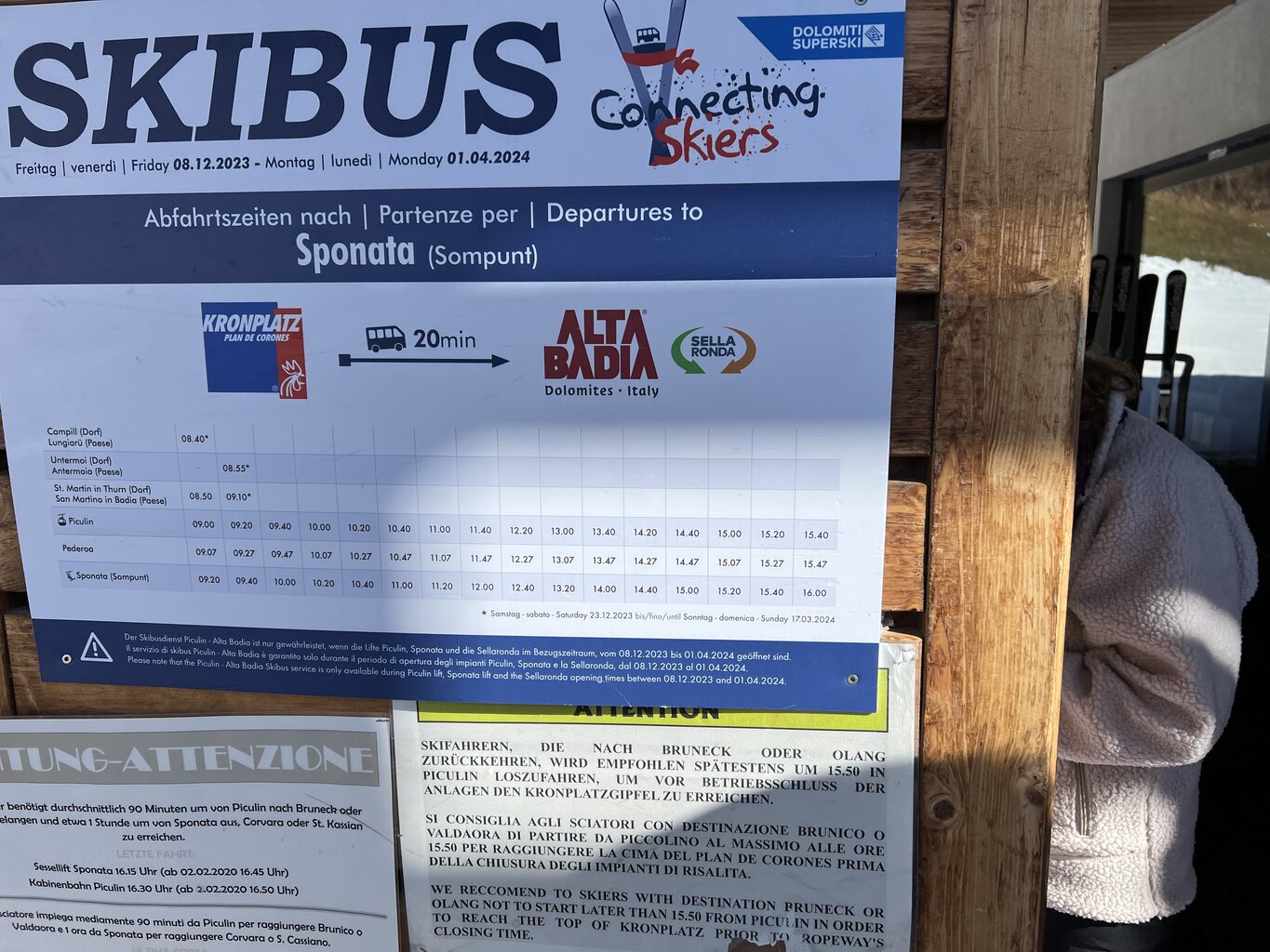 Skibus nach Alta Badia