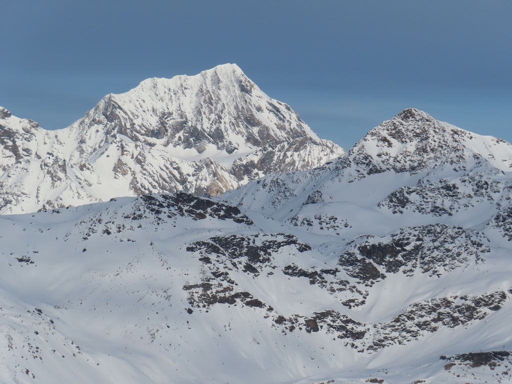 Königsspitze vom unteren Bereich der Gratabfahrt aufgenommen.