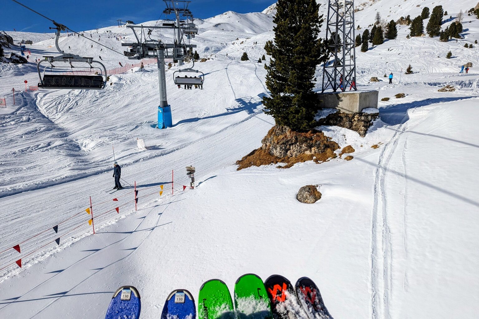 6 Skispitzen im Sasso Levante.