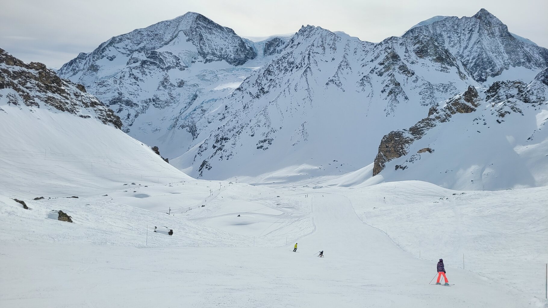 breite blaue Piste am Fontanesses 3