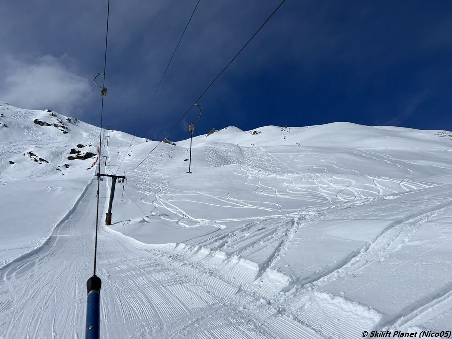 Schwarze Piste Veisivis, nicht präpariert aber ziemlich gut.