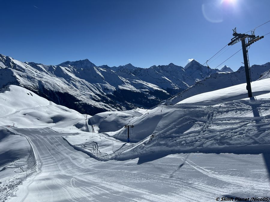 SL und Piste Mont-Rouge