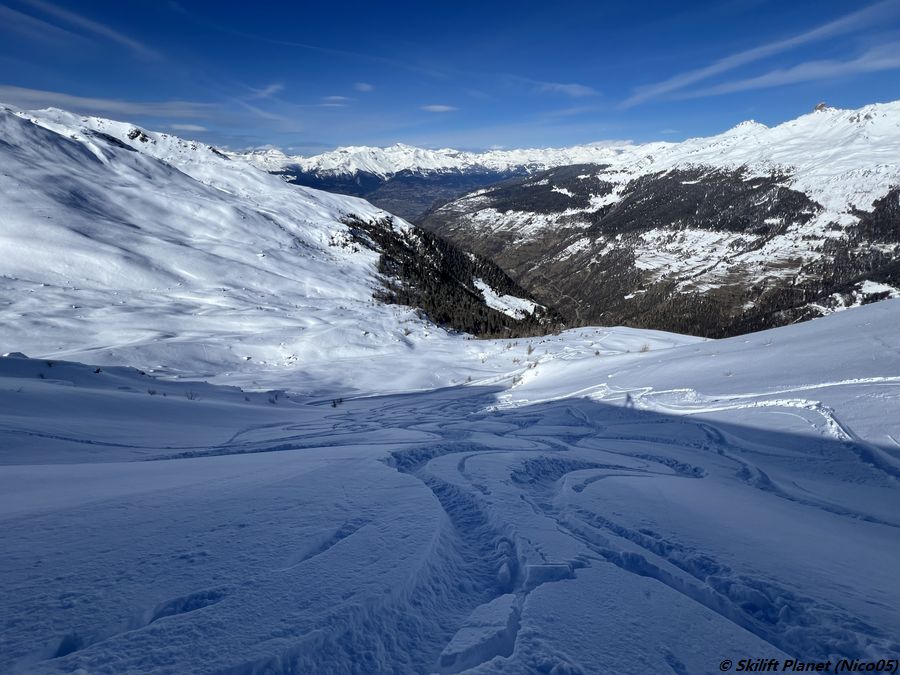 Freeride-Abfahrten (Start an der Kreuzung der Pisten Artzinol/Vendes)