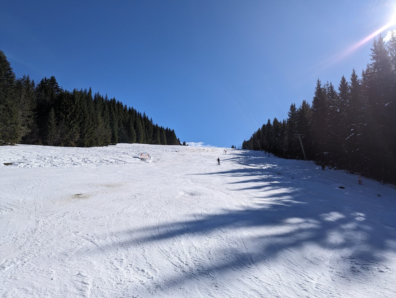 Kritische Stelle unten am Kurvenlift, weiter oben noch in Ordnung