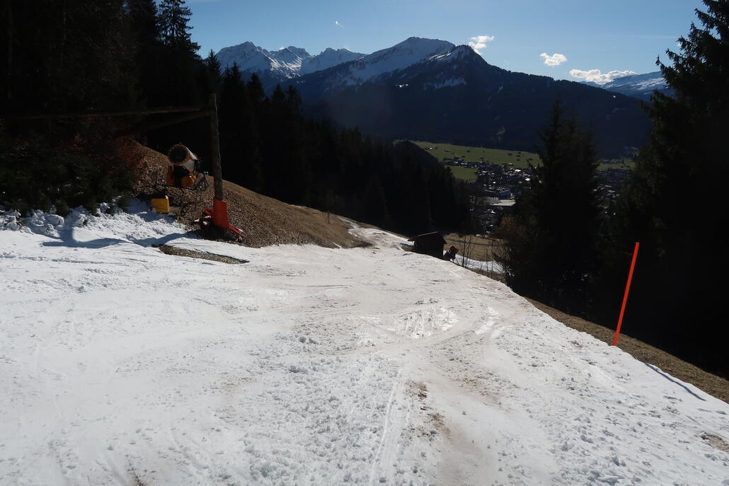 Übergang zum nächsten Hang