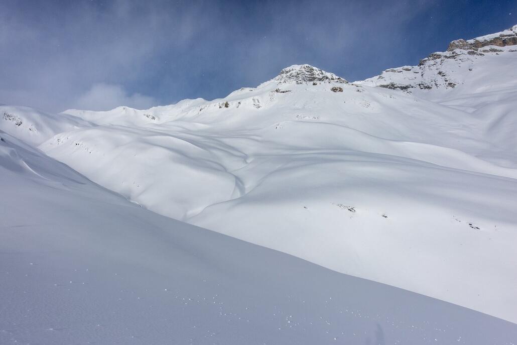 Hier oben hat es sehr viel Schnee.