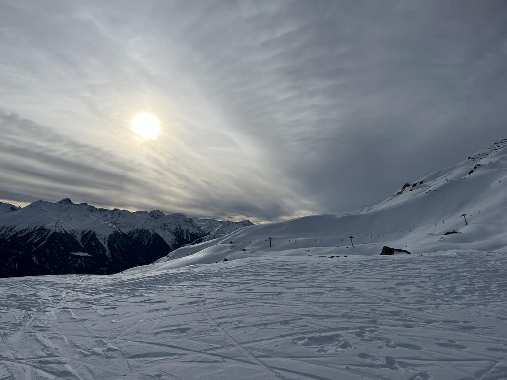 Piste 18. Leider geschlossen und unpräpariert, trotzdem gut zu fahren.
