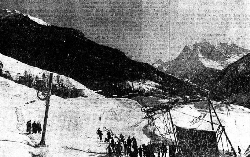 Skilift Combe d'Eison © Journal et Feuille d'Avis du Valais 27.12.1960