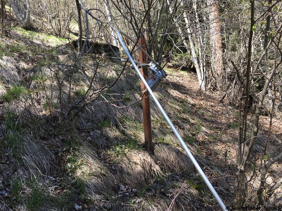 Sicherheitsleiste in der Nähe der Bergstation
