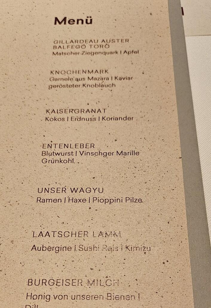 Menü (ohne Zwischengänge)