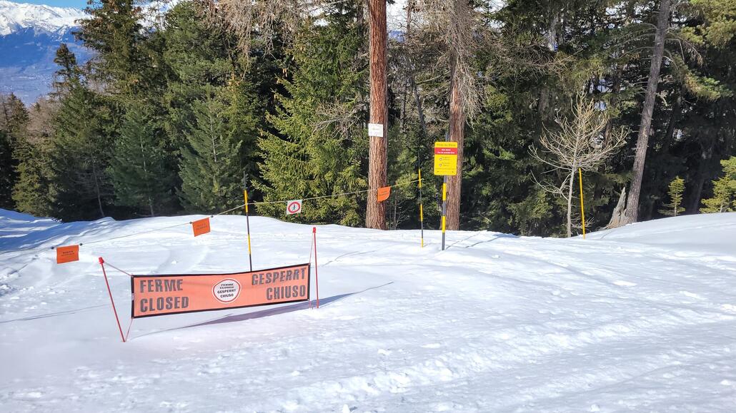Einstieg zur Bisse-Abfahrt