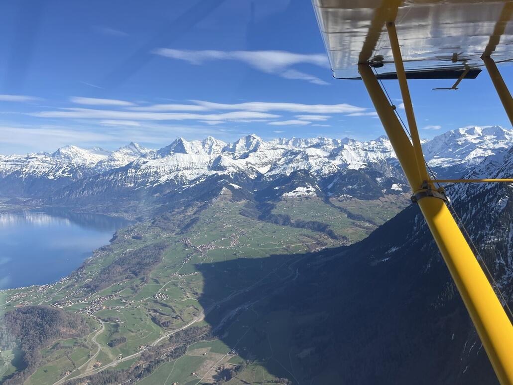 Auf dem Rückflug bei Spiez