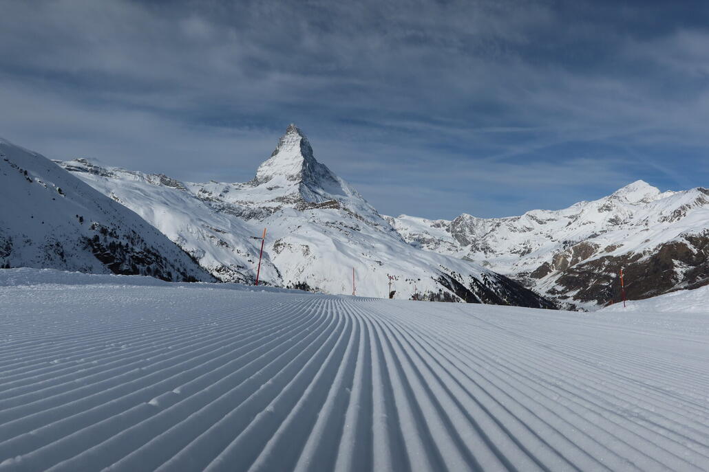 Tolle Pistenbedingungen am Morgen