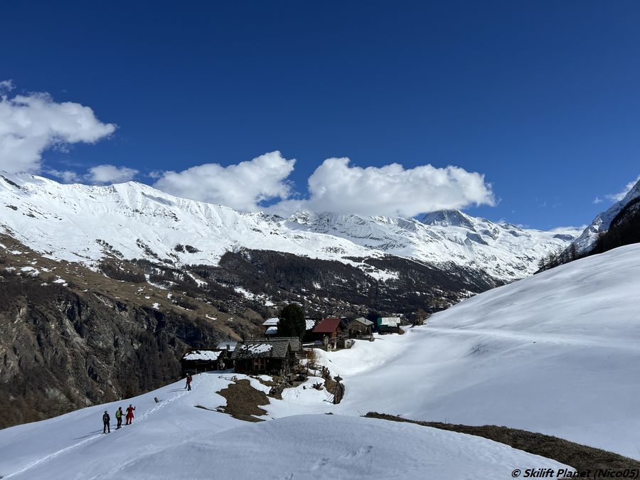 Freeride-Abfahrt nach Arbey