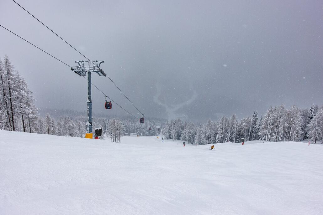 3 Zinnenbahn mit Piste 41, heute relativ unruhig, ist auch irgendwie oft unruhig.