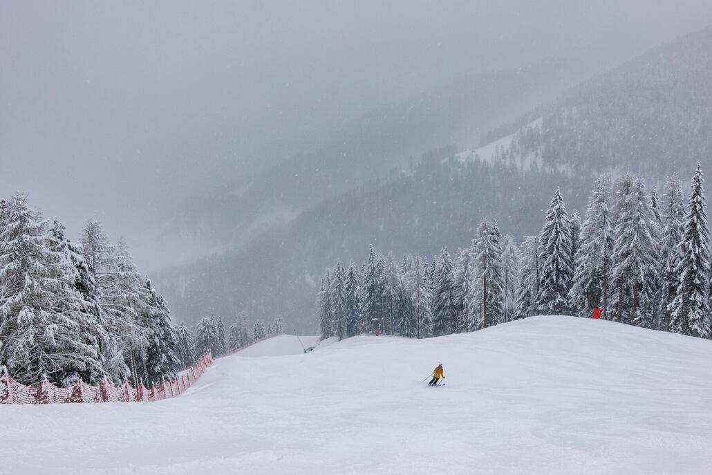 Die schwarze 40 am Stiergarten, wir fahren ganz alleine und haben eine tolle Abfahrt.