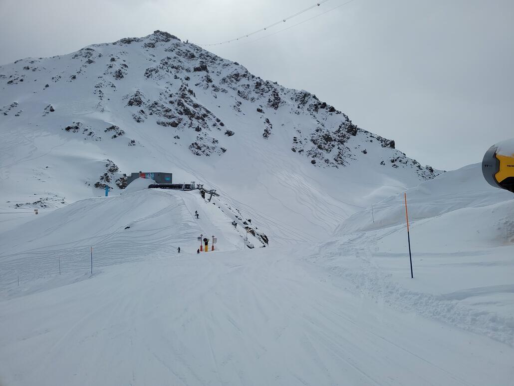 Sehr gute Sicht am Freitag. Mont Gelé war sehr beliebt an Sa+So.