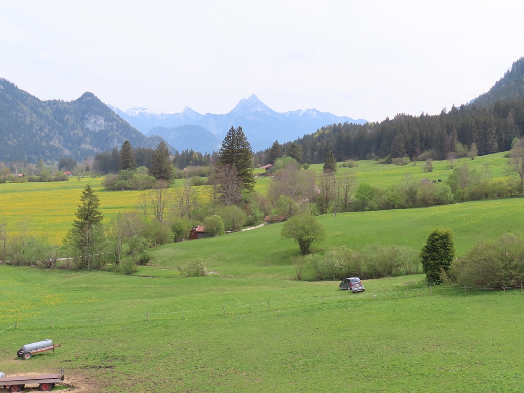 Blick aus der Gondel in der Nähe der Talstation